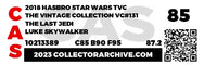 2018 Hasbro Star Wars Vintage Collection Carded Figure - VC131 Luke Skywalker Item # SW126