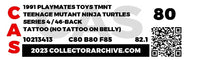 1991 Playmates Teenage Mutant Ninja Turtles Carded Action Figure - Tattoo (No Tattoo on Belly) ITEM # N102