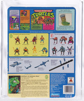 1989 Playmates Teenage Mutant Ninja Turtles Carded Action Figure - Genghis Frog 14 Back ITEM # N104