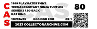1989 Playmates Teenage Mutant Ninja Turtles Carded Action Figure - Rat King 20 Back ITEM #N109