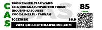 1983 Kenner Star Wars Loose Action Figure - Princess Leia Organa (Boushh Disguise) - Unpainted Torso Item # 1A326