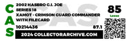 2002 Hasbro G.I. Joe Loose Action Figure & Filecard - Xamot ID GIJ506