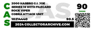 2000 Hasbro G.I. Joe Loose Action Figure & Filecard - Rock Viper ID GIJ524