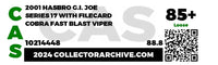2001 Hasbro G.I. Joe Loose Action Figure & Filecard - Cobra Fast Blast Viper ID GIJ518