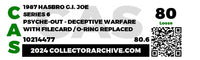 1987 Hasbro G.I. Joe Loose Action Figure & Filecard - Psyche-Out ID GIJ561