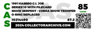 1991 Hasbro G.I. Joe Loose Action Figure & Filecard - Snow Serpent ID GIJ538
