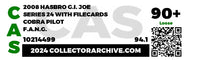 2008 Hasbro G.I. Joe Loose Action Figure & Filecards - Cobra Pilot (F.A.N.G.) ID GIJ551