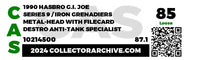 1990 Hasbro G.I. Joe Loose Action Figure & Filecard - Iron Grenadiers Metal-Head ID GIJ537
