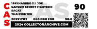 1993 Hasbro G.I. Joe Carded Action Figure - Capcom Street Fighter II Sagat ID GIJSF110